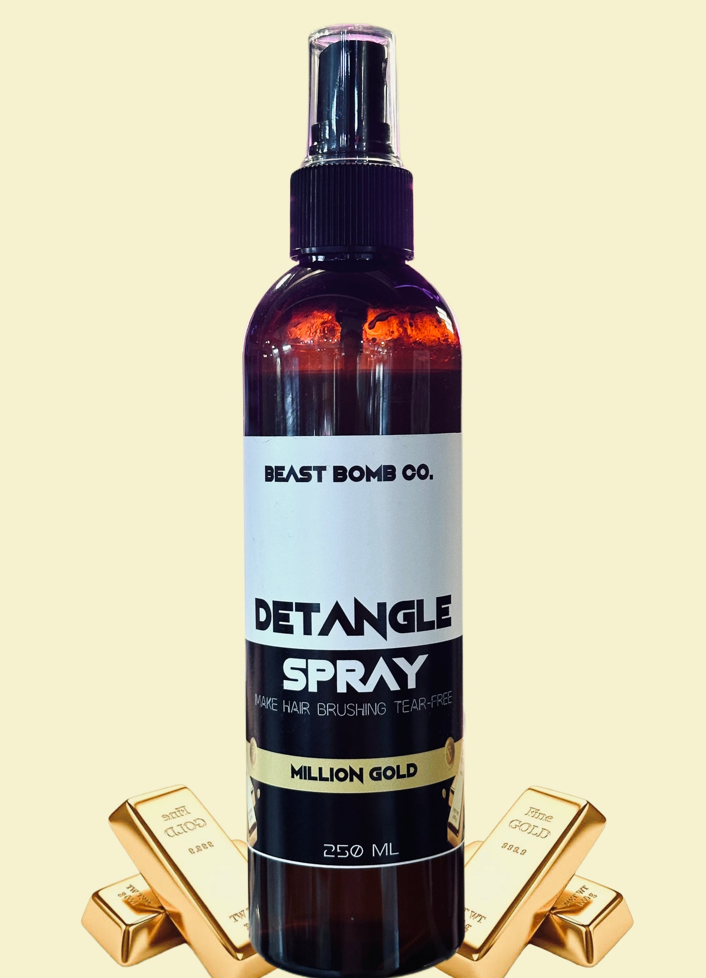 Million gold type hair detangle spray 