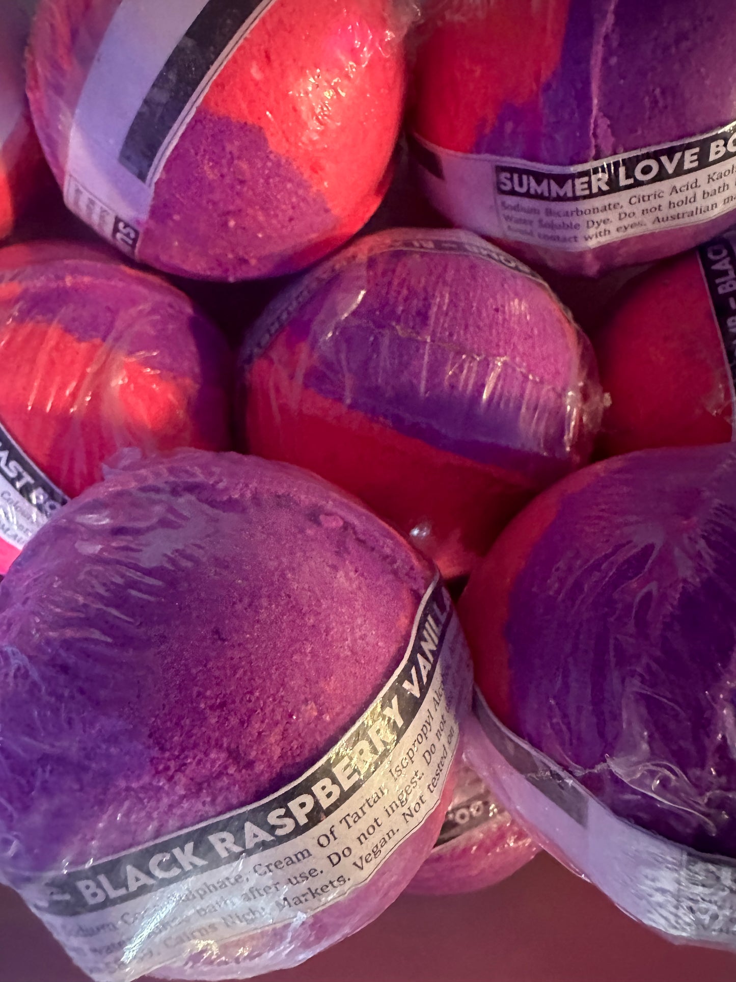 Summer Love Bomb - Black Raspberry & Vanilla | Bath Bombs