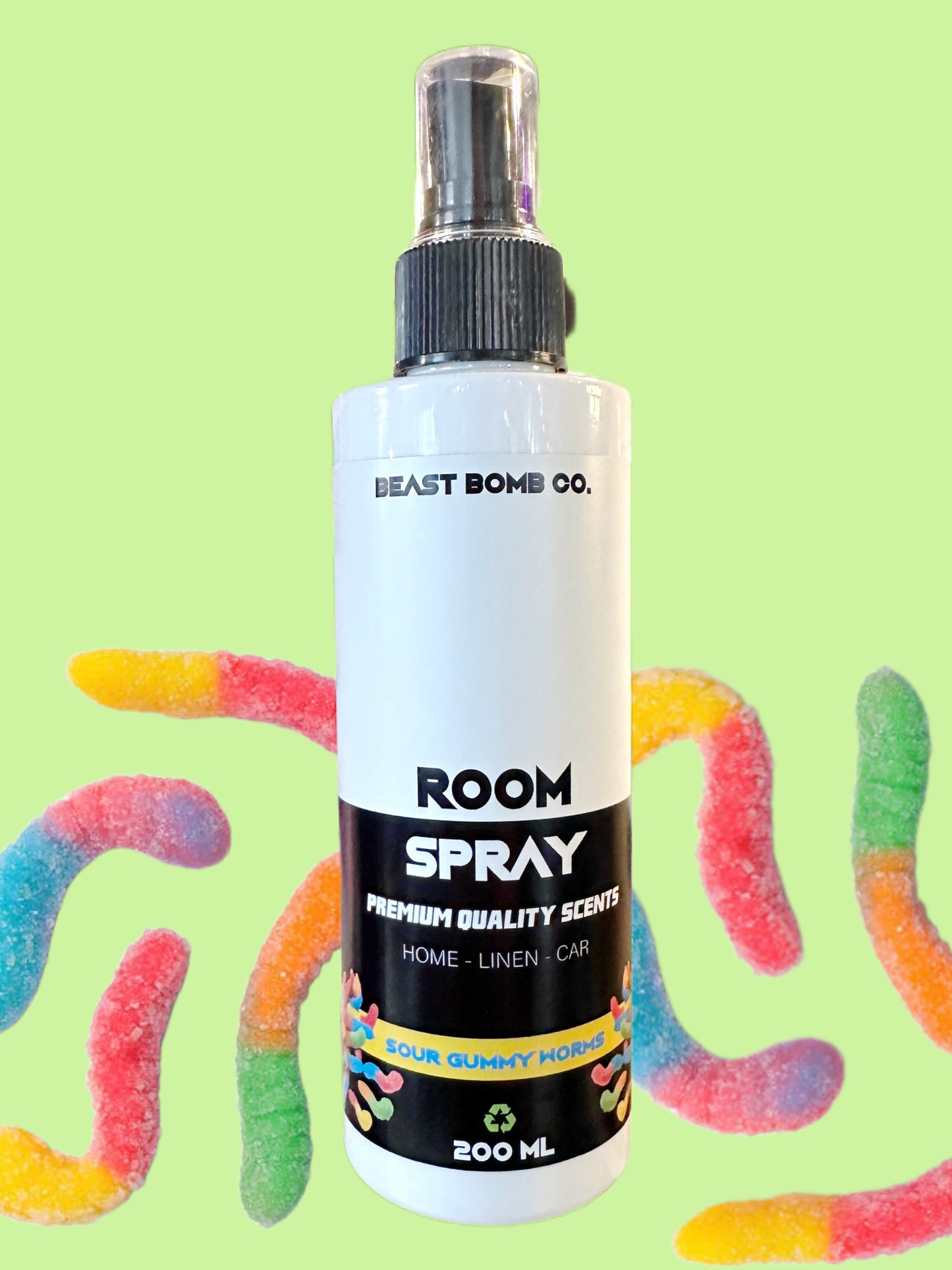 Sour gummy worms room spray